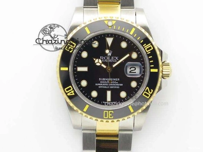 MiroTime 0212 Submariner 116613 LN SS YG Noob Best Edition Black Dial & Bezel On SS YG Bracelet A StreetReady 4018
